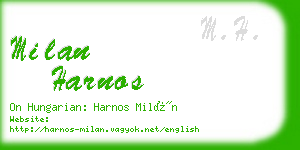 milan harnos business card